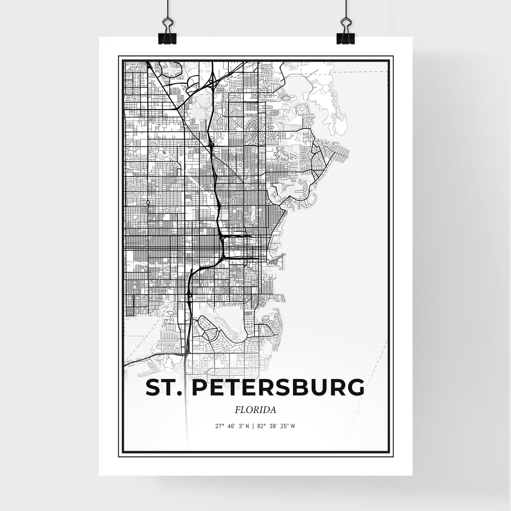 St. Petersburg Florida - Premium City Map Poster