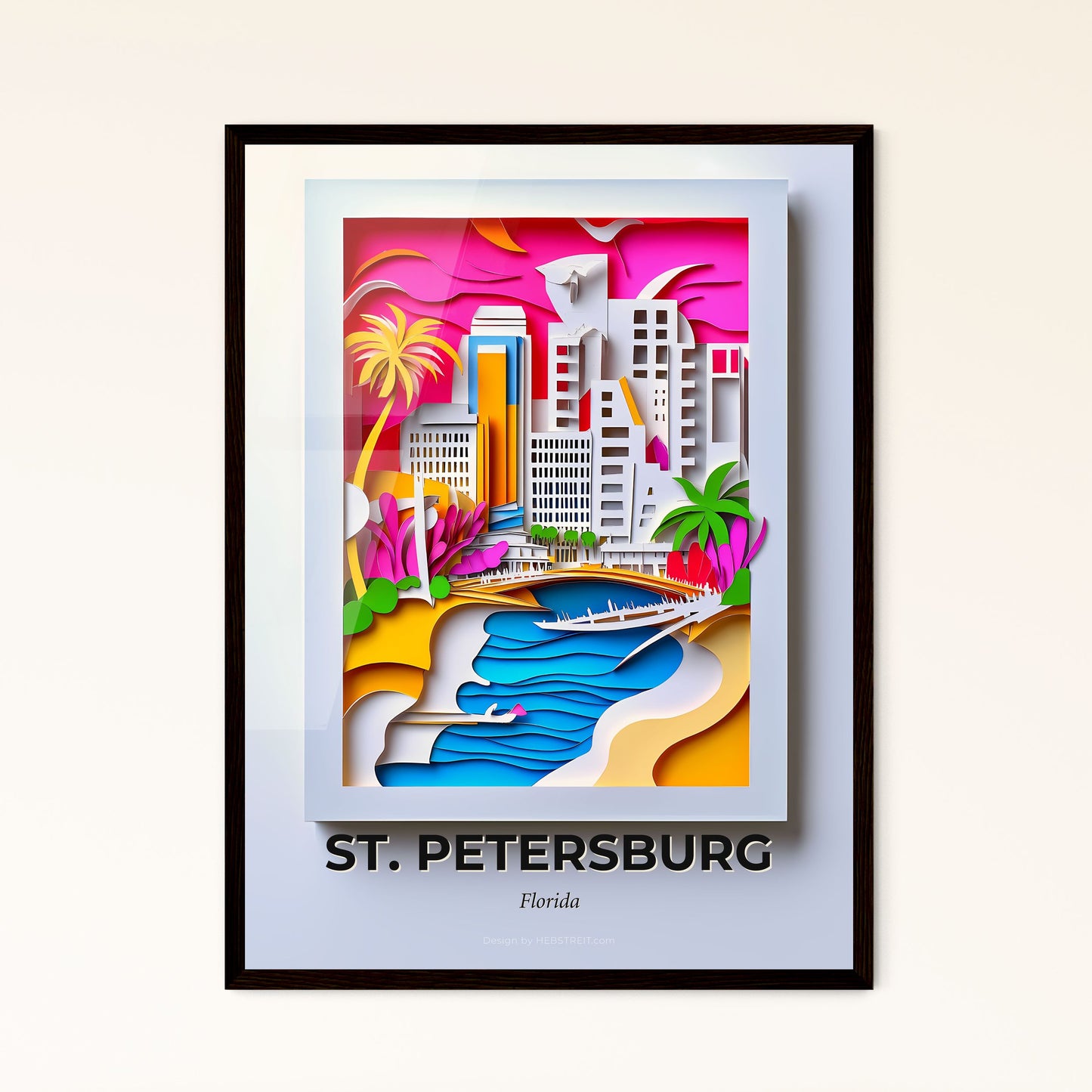 Vivid St. Petersburg, Florida - a city with a boat in the water