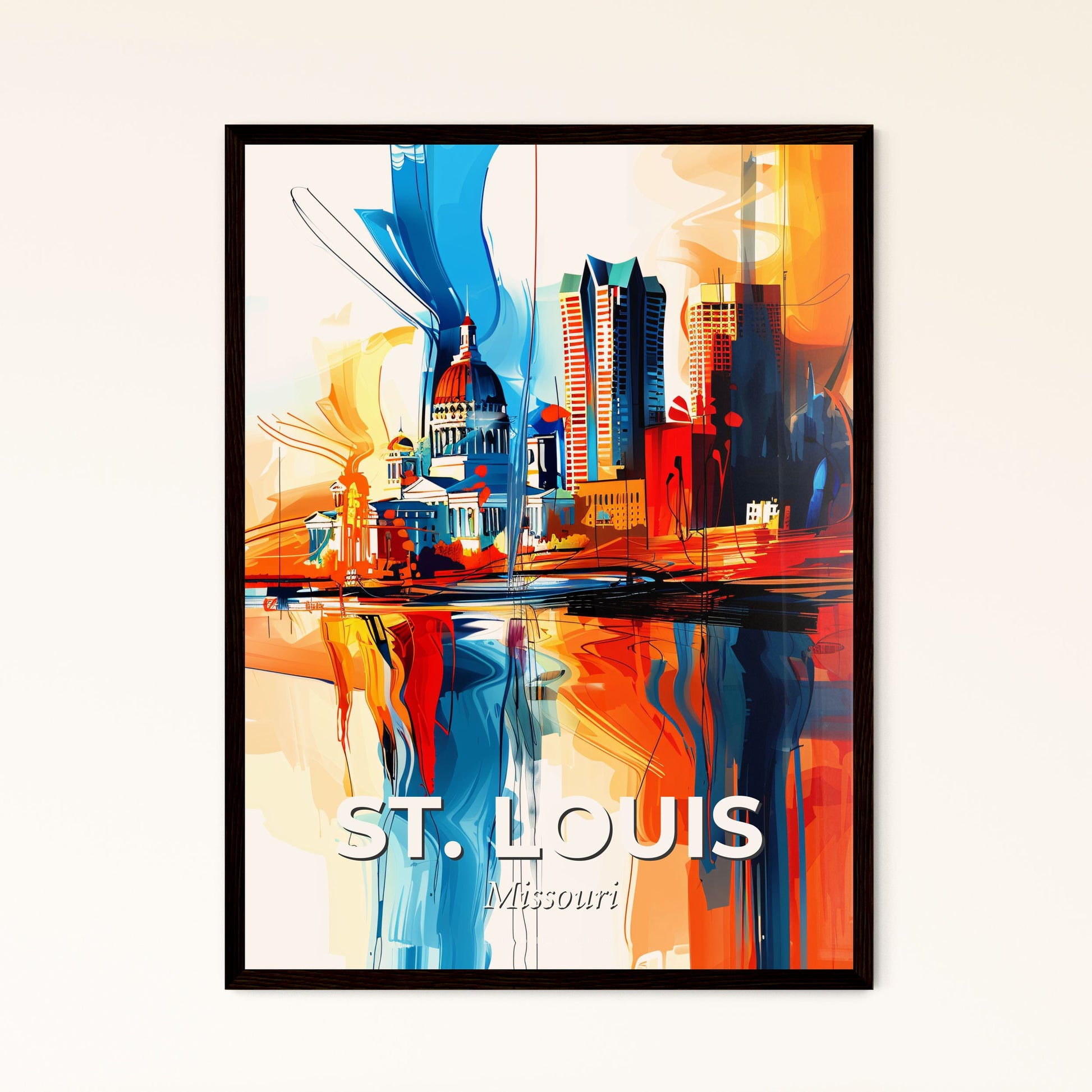 Vibrant St. Louis, Missouri - A Painting Of A City