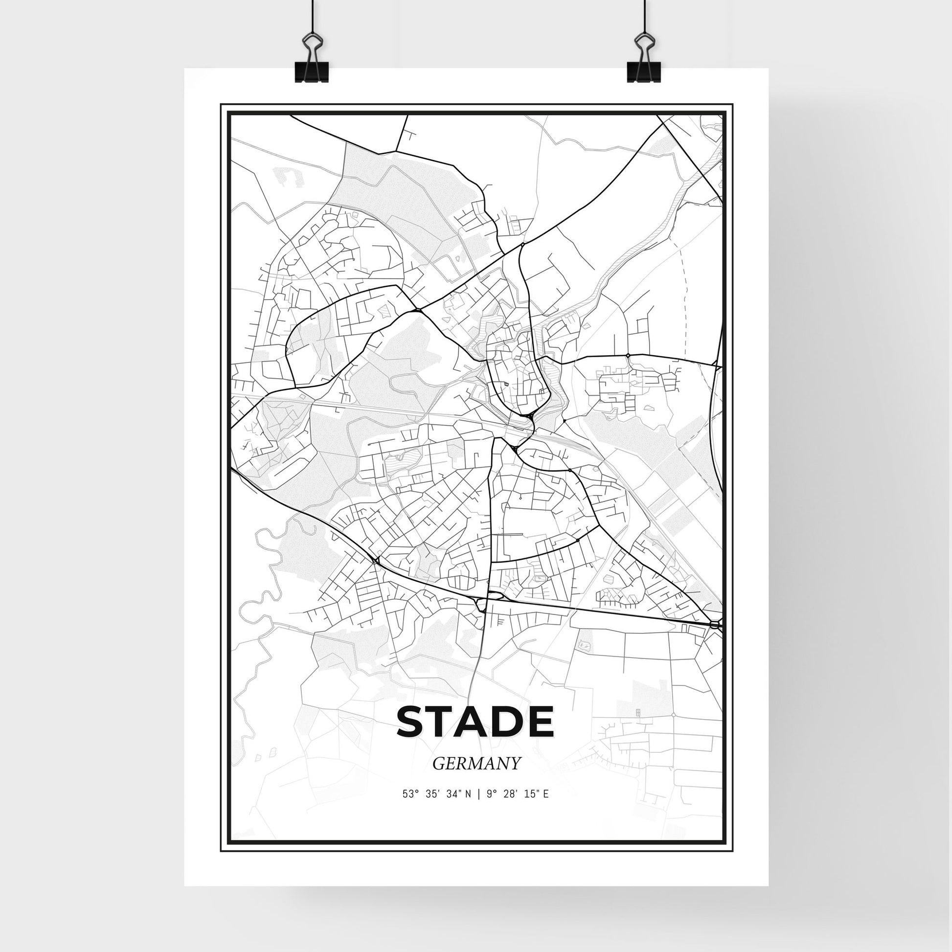 Stade Germany - Premium City Map Poster