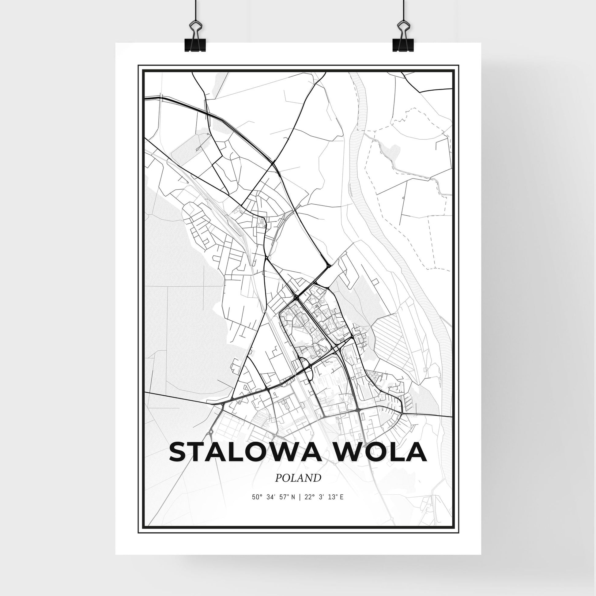 Stalowa Wola Poland - Premium City Map Poster