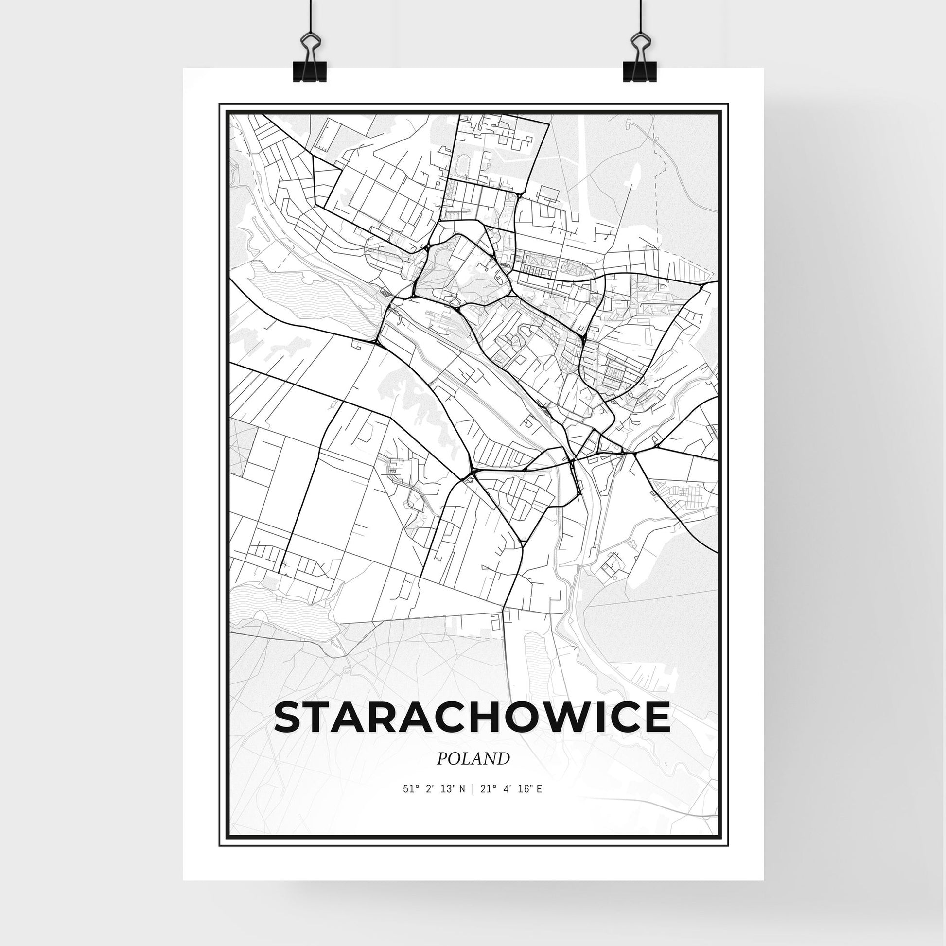 Starachowice Poland - Premium City Map Poster