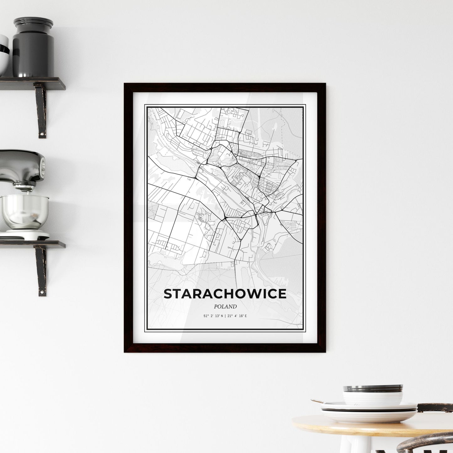 Starachowice Poland - Minimal City Map