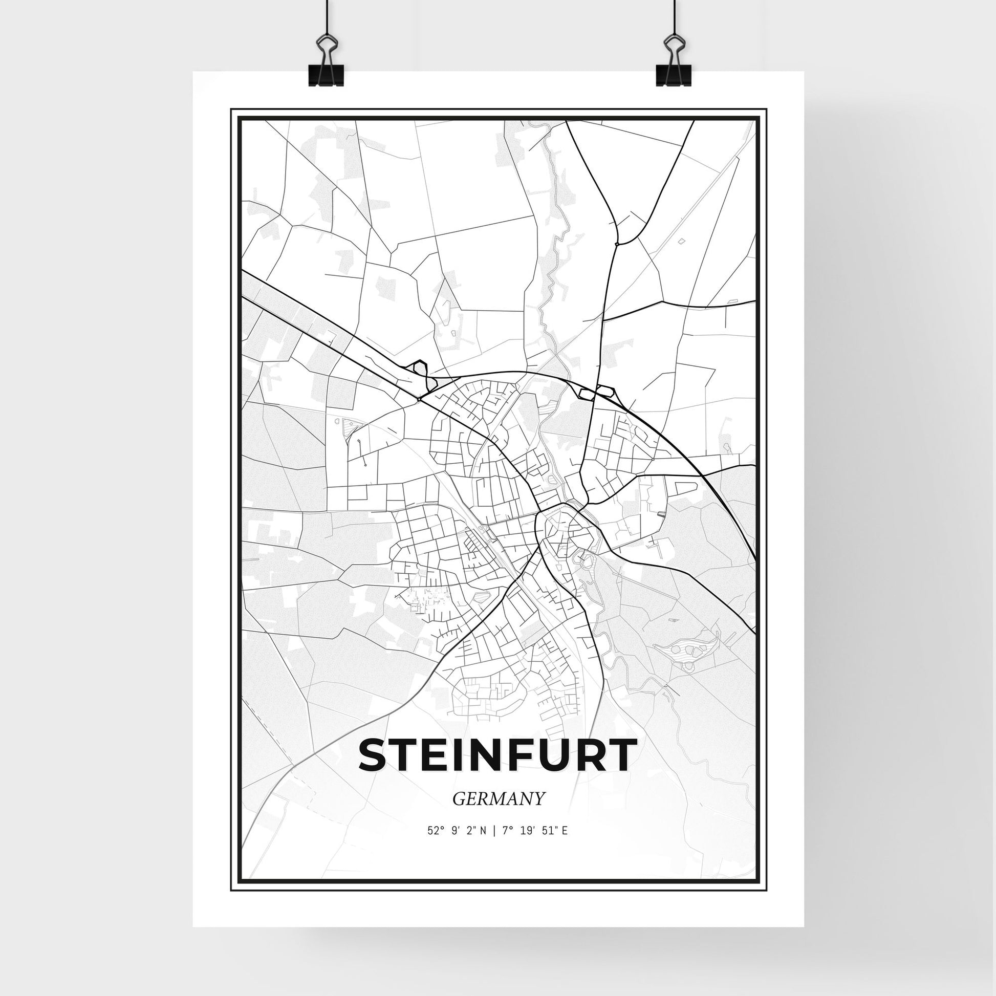 Steinfurt Germany - Premium City Map Poster