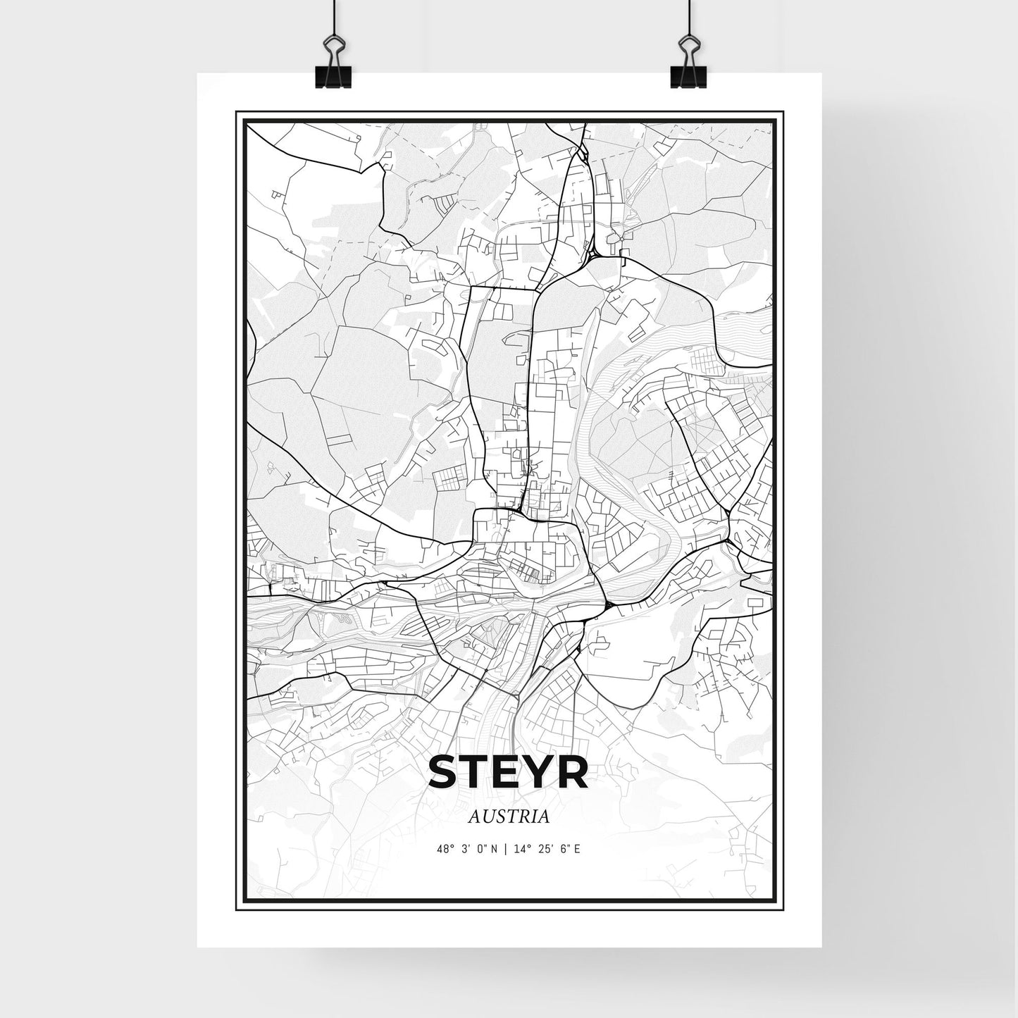 Steyr Austria - Premium City Map Poster