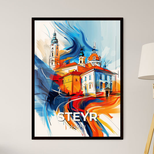 Vibrant Steyr, Austria - A Painting Of A Building