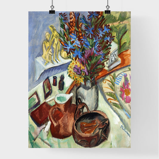 Still Life with Jug and African Bowl – Ernst Ludwig Kirchner Poster