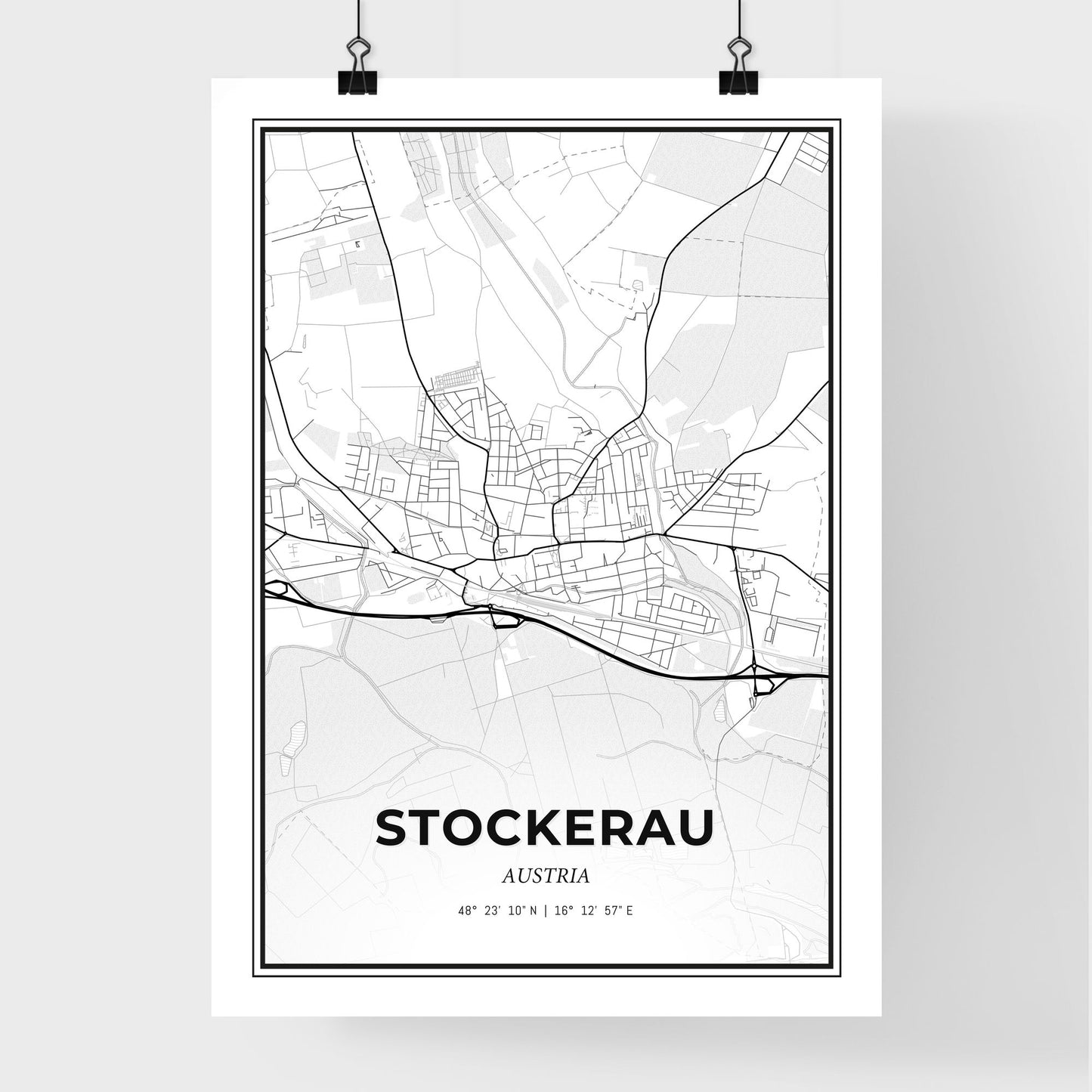 Stockerau Austria - Premium City Map Poster