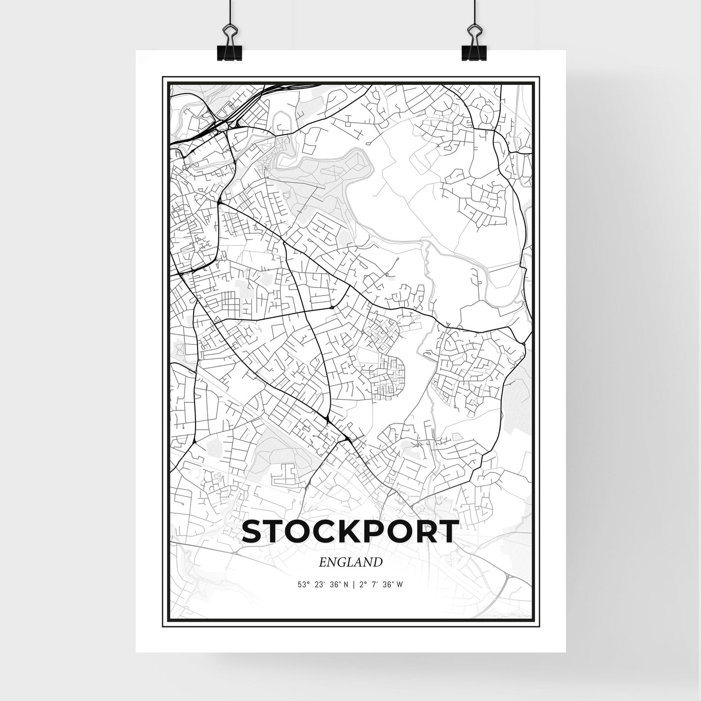 Stockport England - Premium City Map Poster