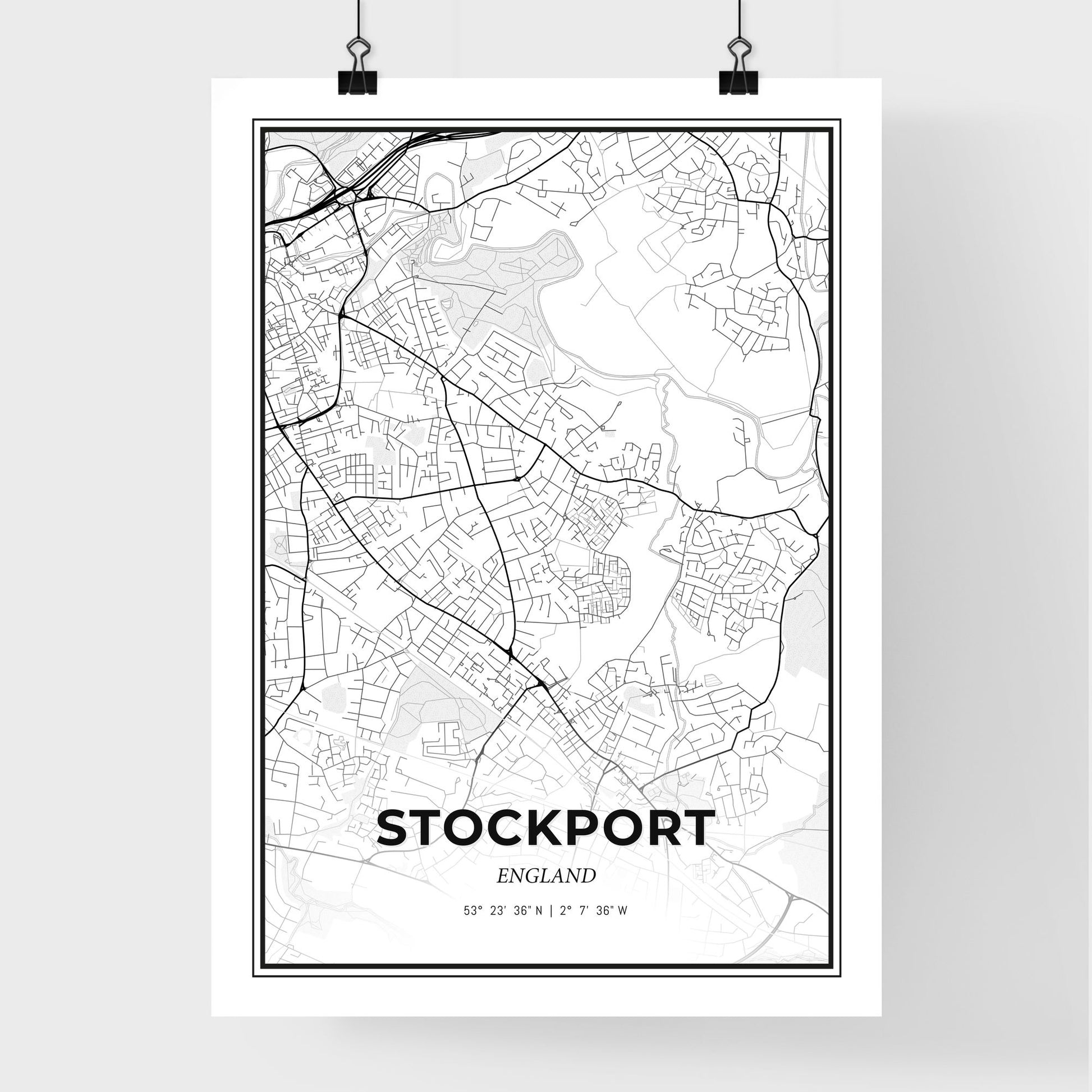 Stockport England - Premium City Map Poster