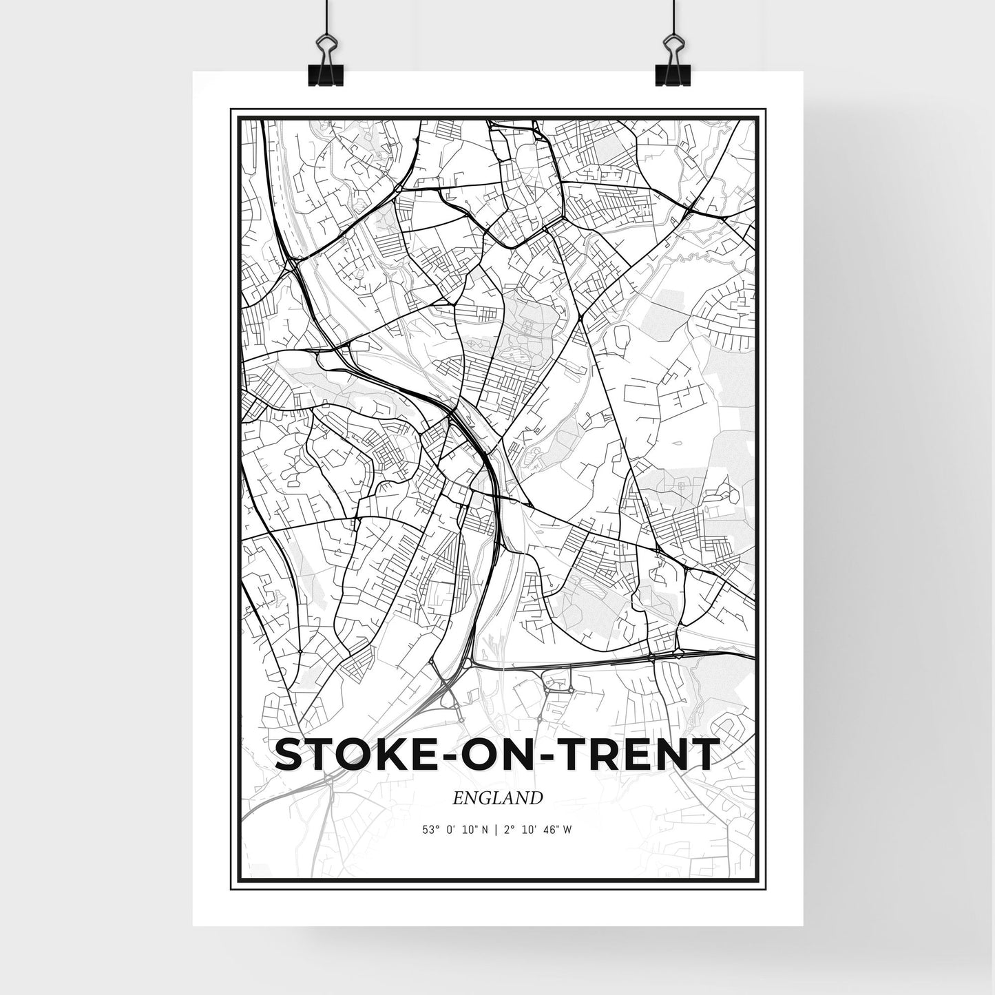 Stoke-on-Trent England - Premium City Map Poster