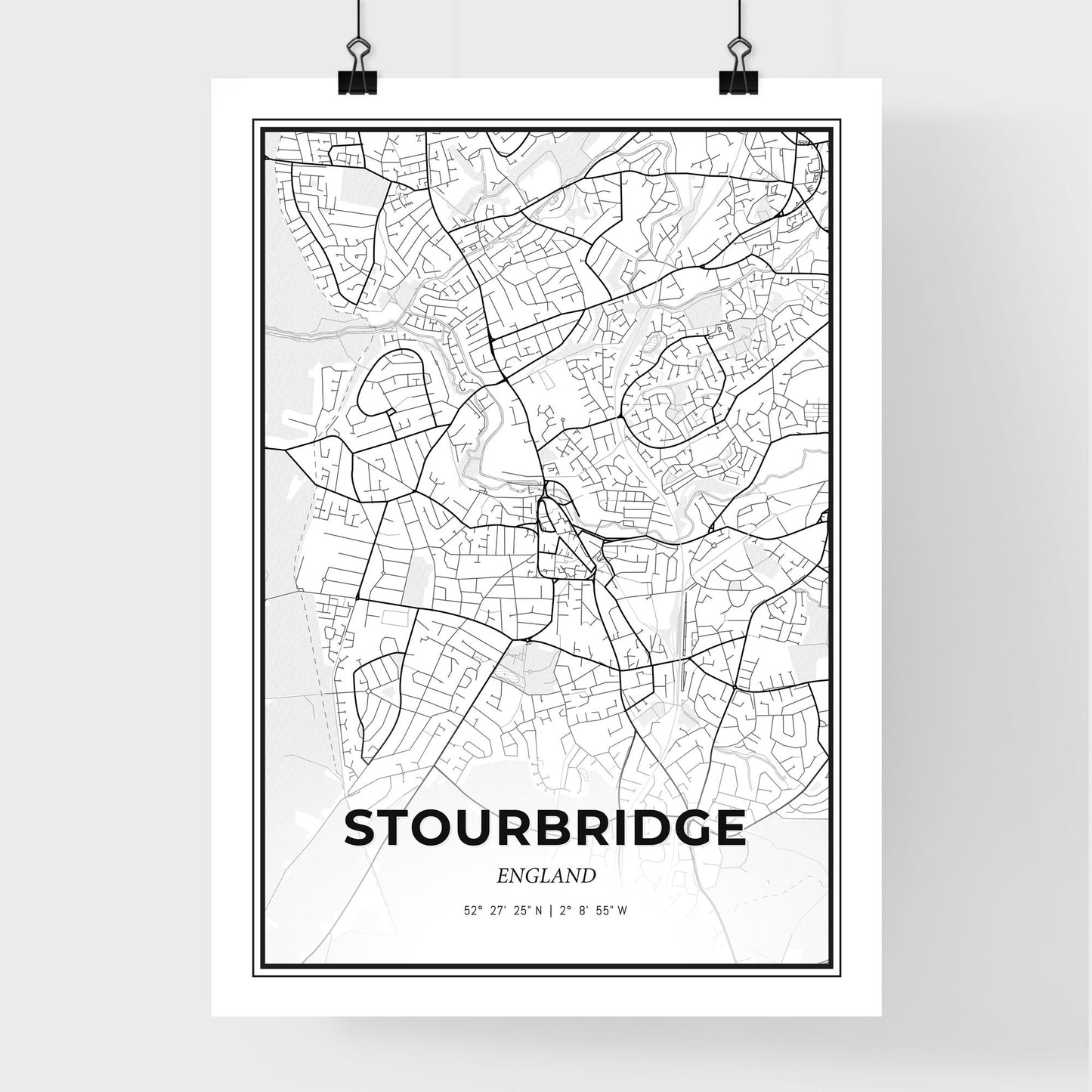 Stourbridge England - Premium City Map Poster