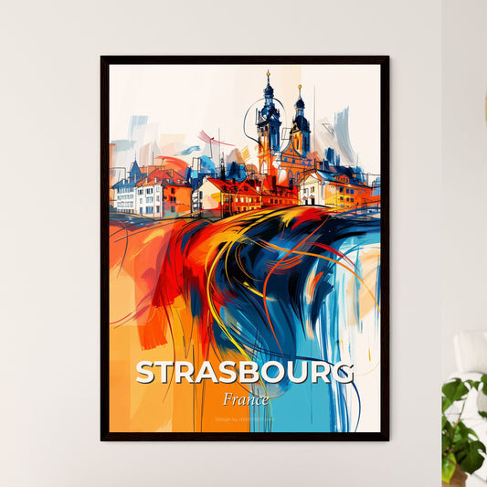 Vibrant Strasbourg, France - A Painting Of A City