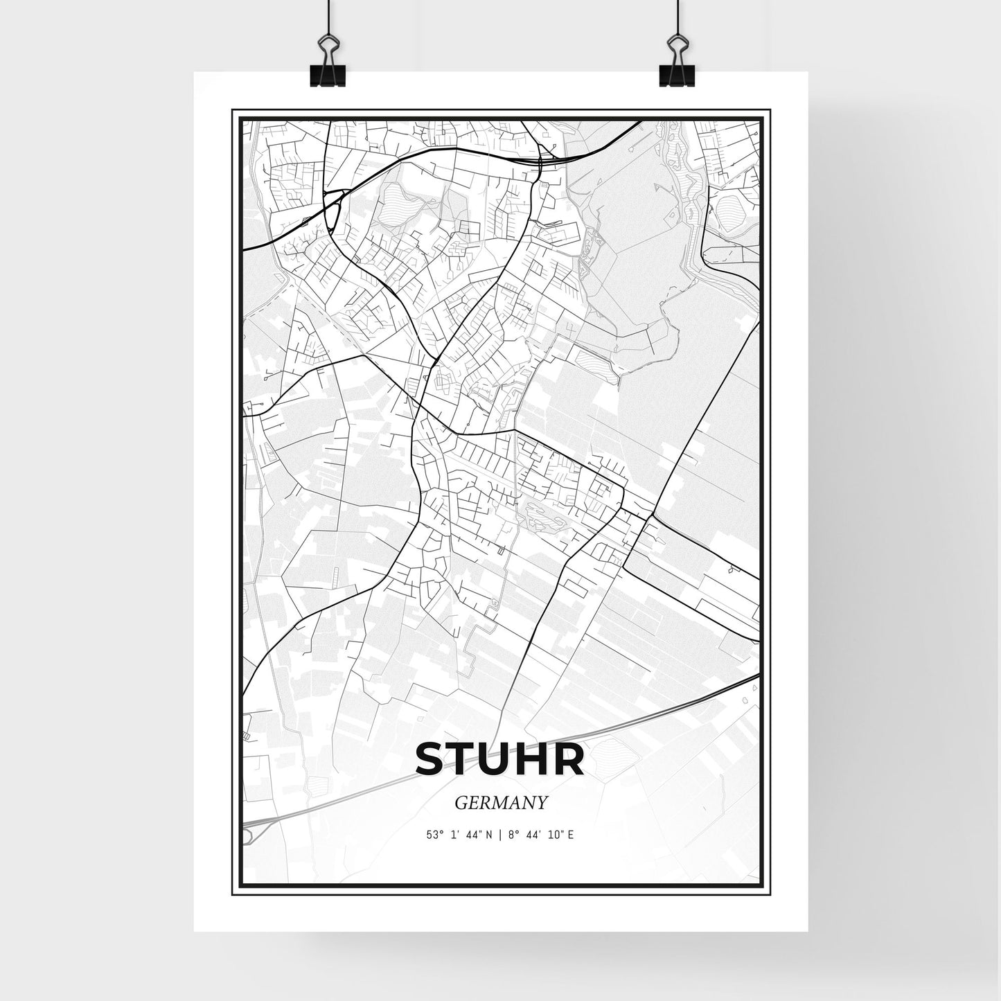 Stuhr Germany - Premium City Map Poster