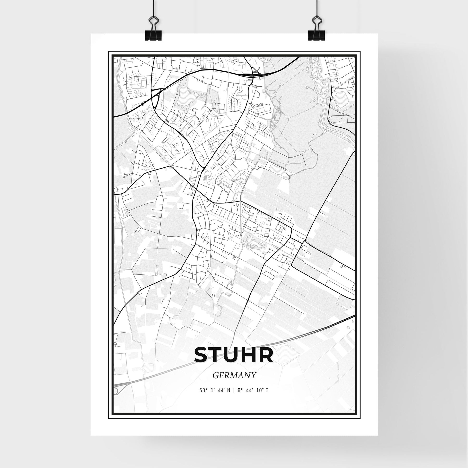 Stuhr Germany - Premium City Map Poster