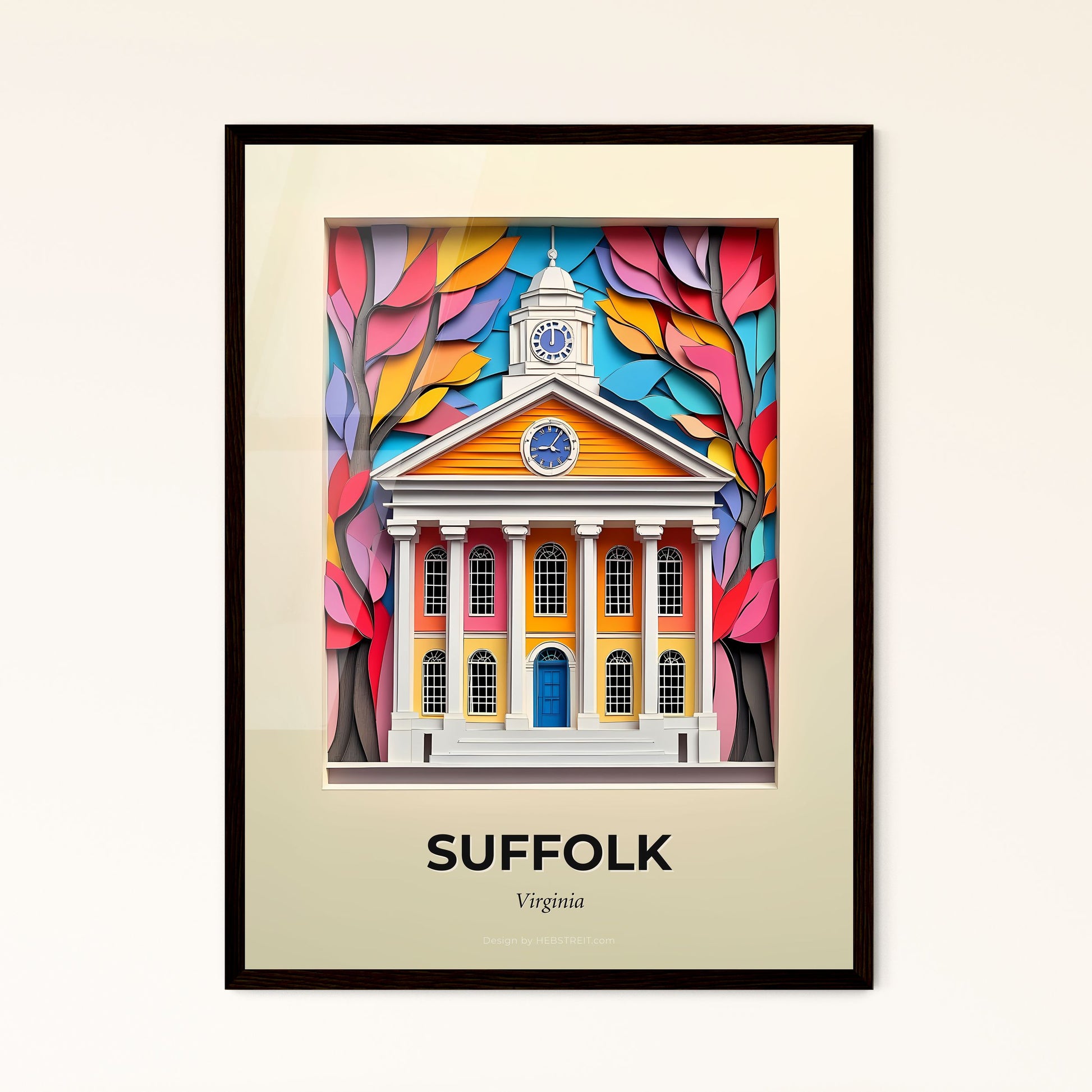 Vivid Suffolk, Virginia - a building with a clock on it