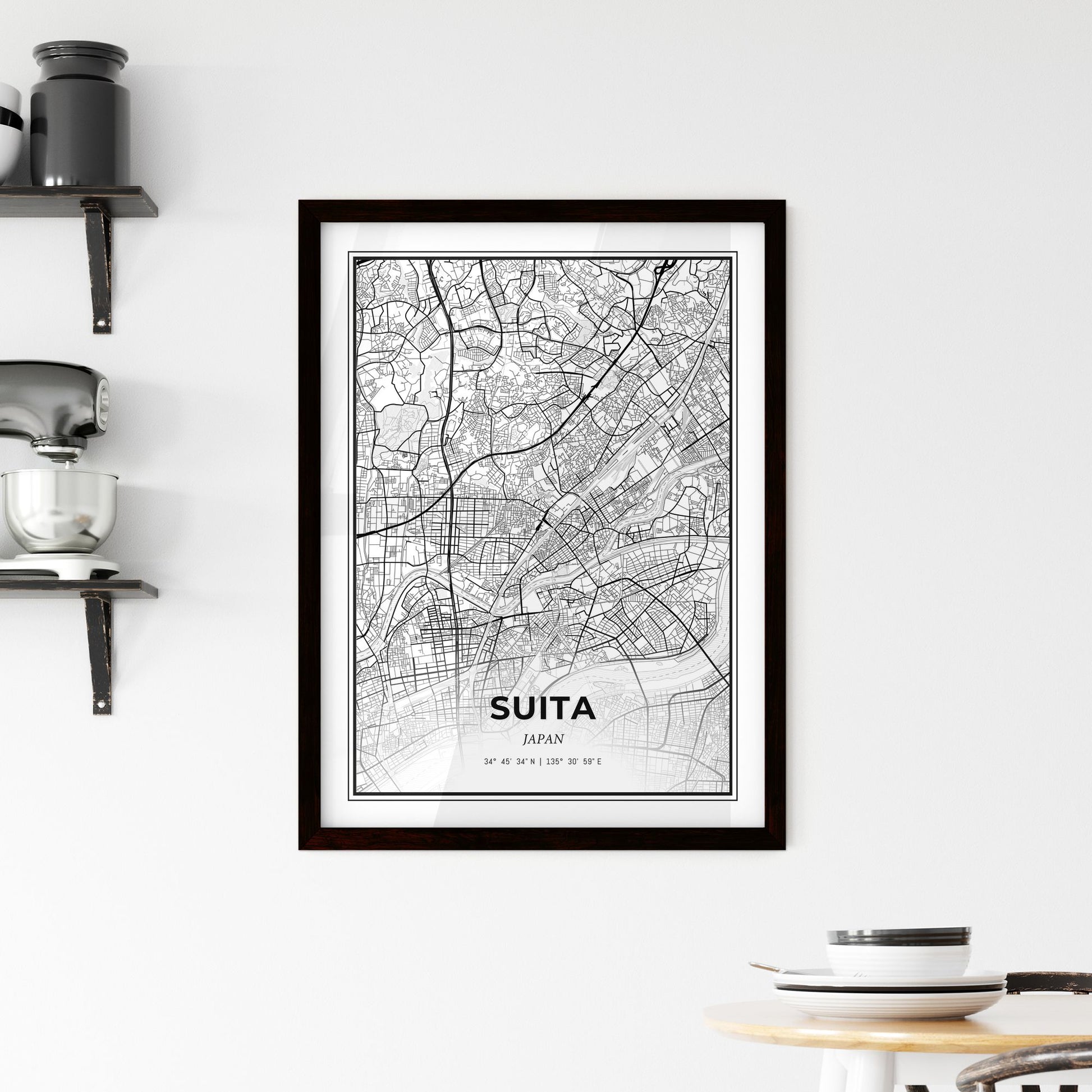 Suita Japan - Minimal City Map