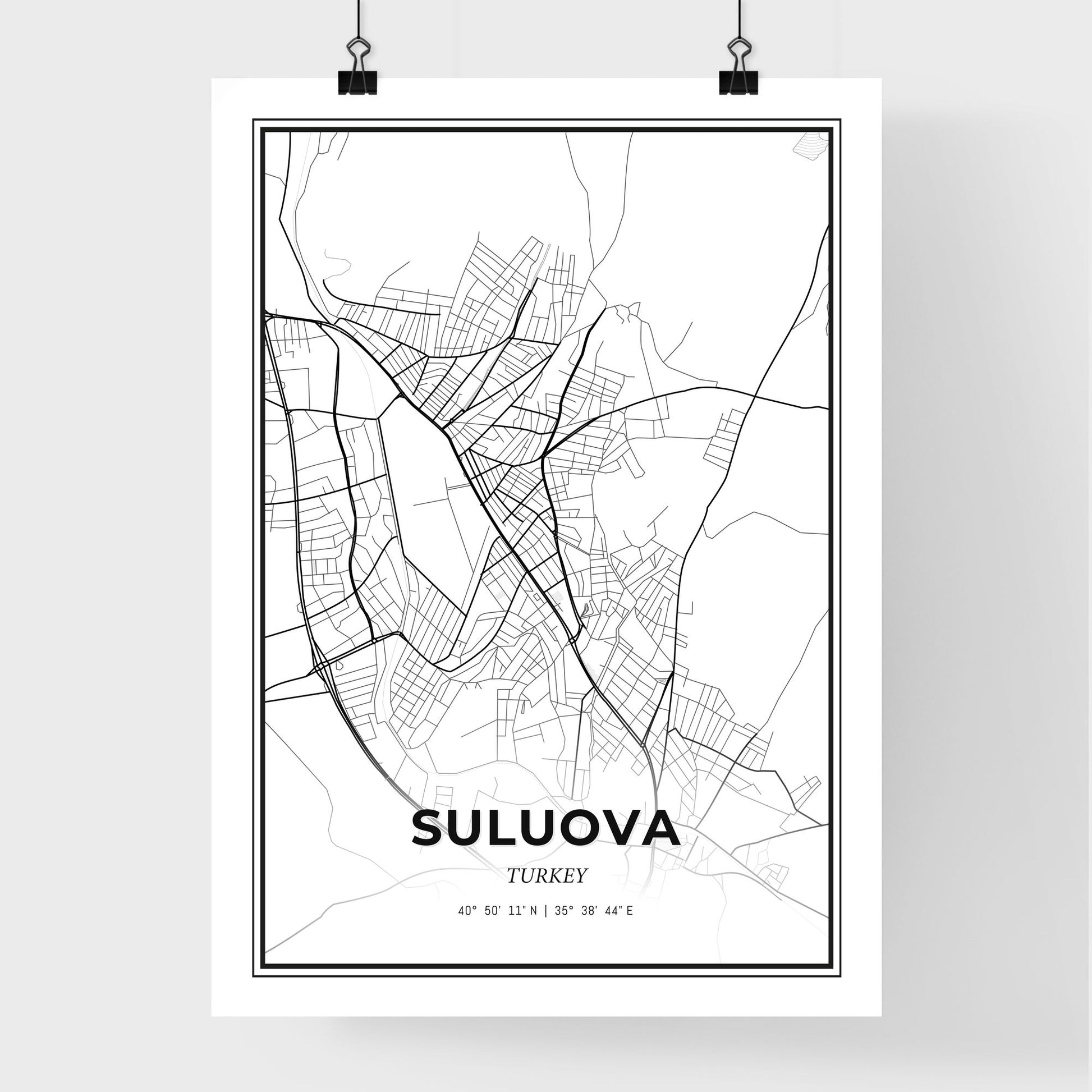 Suluova Turkey - Premium City Map Poster