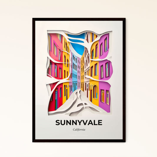 Vivid Sunnyvale, California - a cut out of paper of a city street