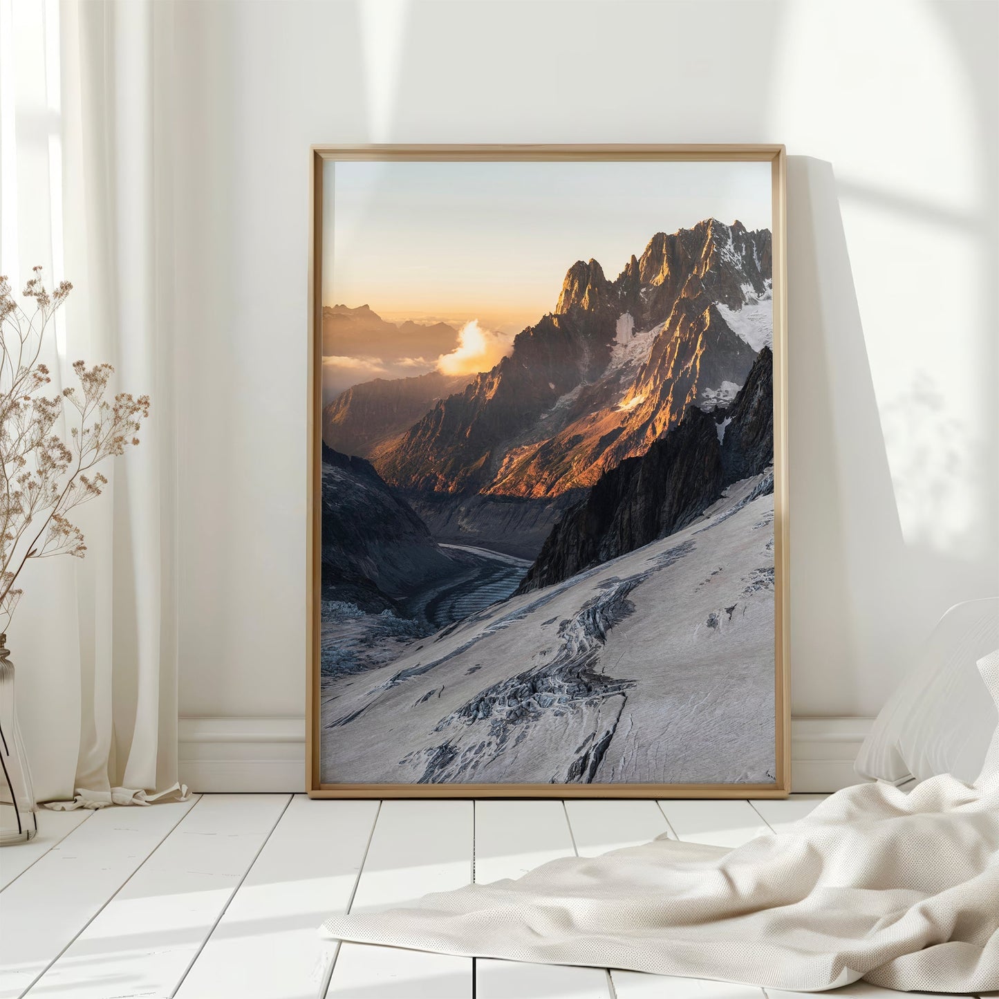 Mer de Glace Print – Chamonix Glacier and Vallée Blanche Wall Art