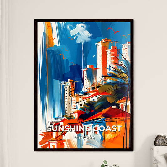 Vibrant Sunshine Coast, Australia - A Painting Of A City