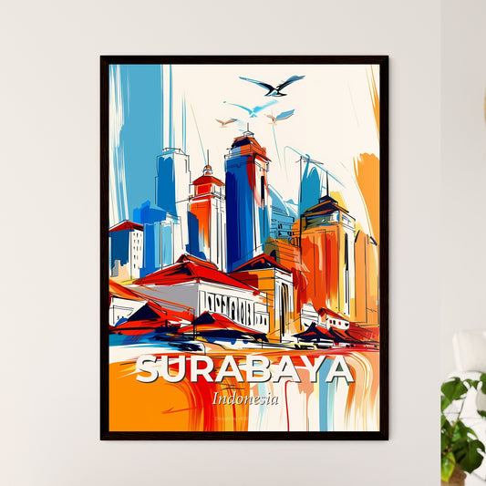 Vibrant Surabaya, Indonesia - A Painting Of A City