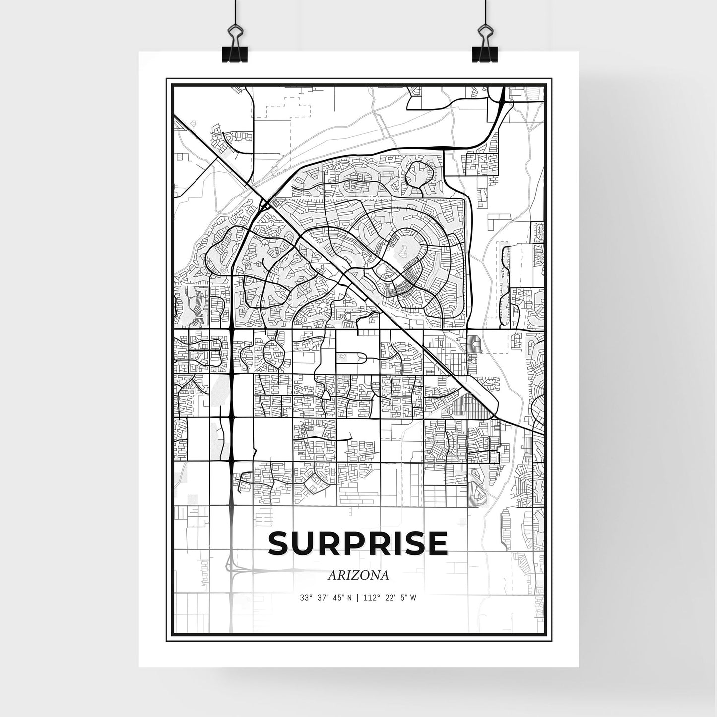 Surprise Arizona - Premium City Map Poster