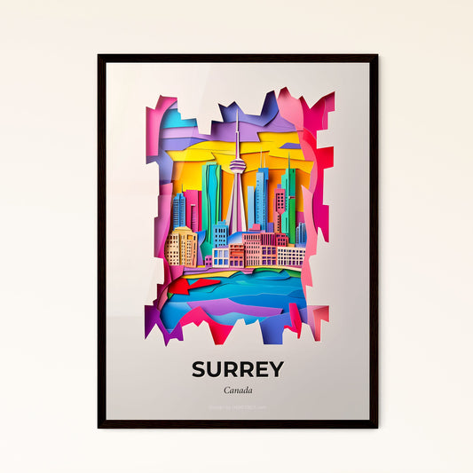 Vivid Surrey, Canada - a city with a river and buildings