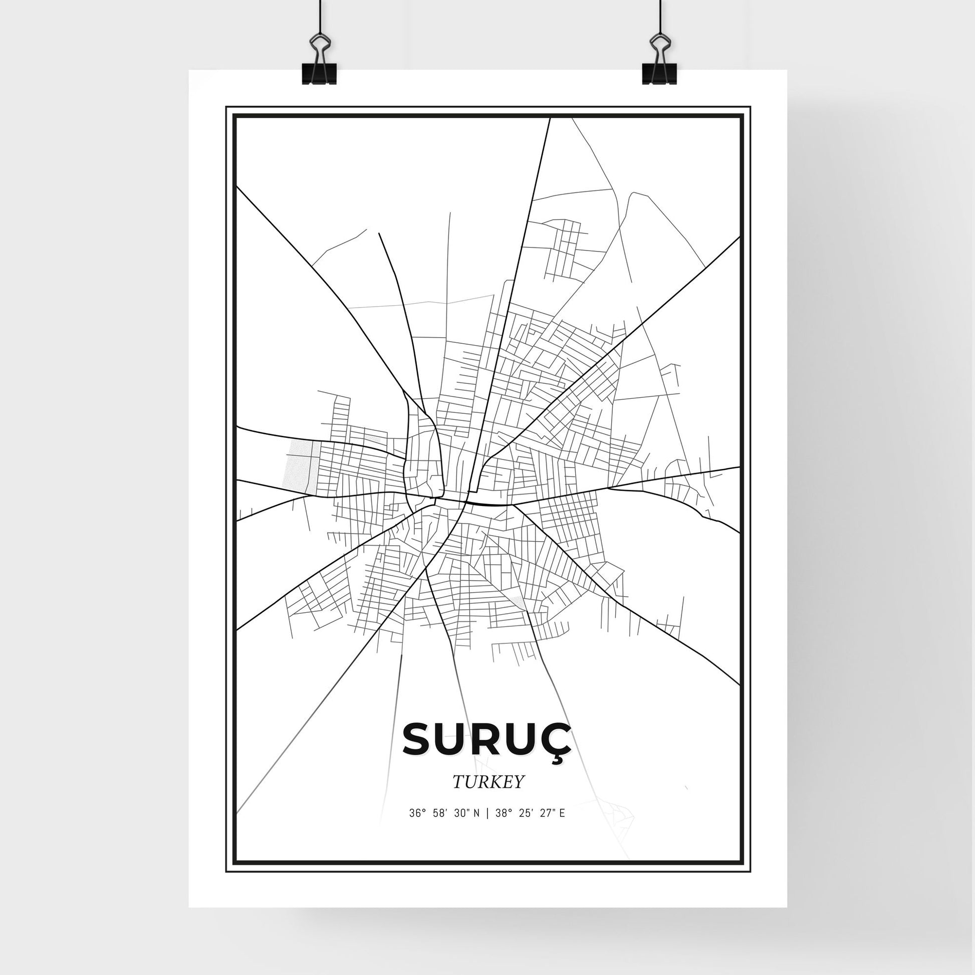 Suruç Turkey - Premium City Map Poster