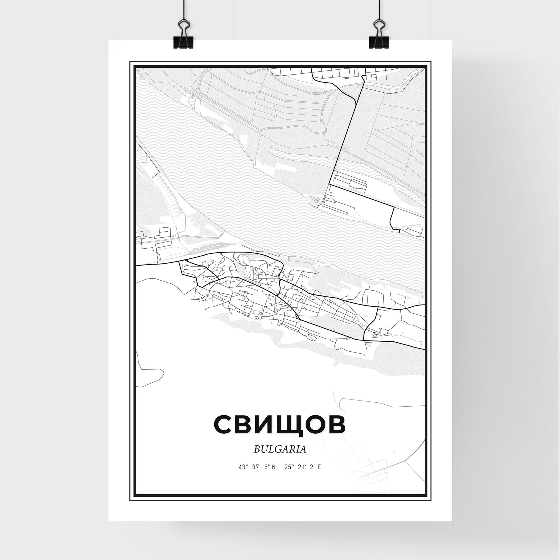 Svishtov Bulgaria - Premium City Map Poster