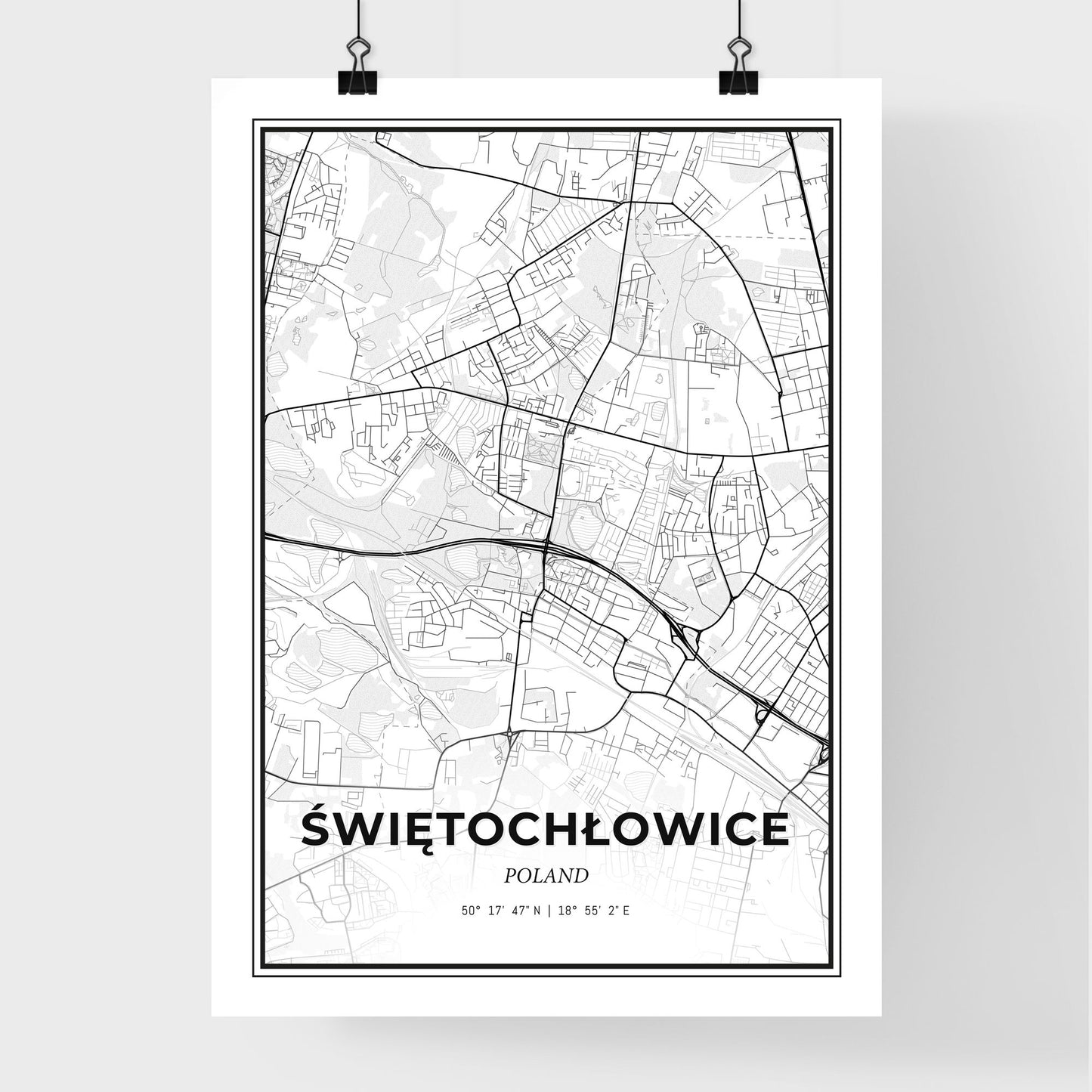 Świętochłowice Poland - Premium City Map Poster