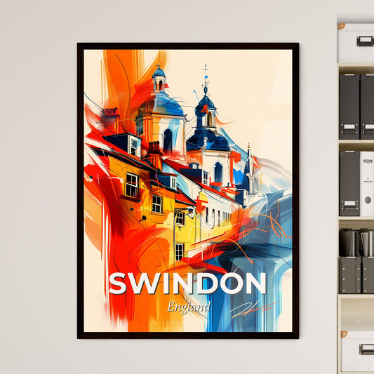 Vibrant Swindon, England - A Painting Of A Building