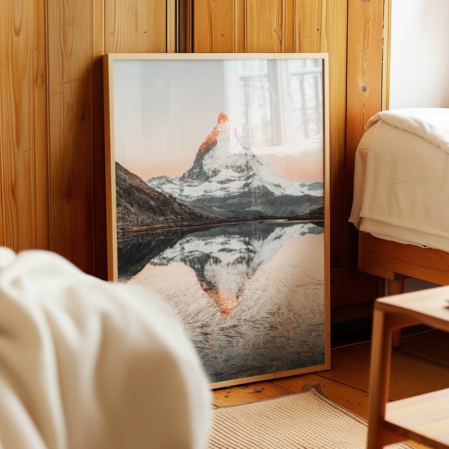Matterhorn reflected in Riffelsee, Switzerland