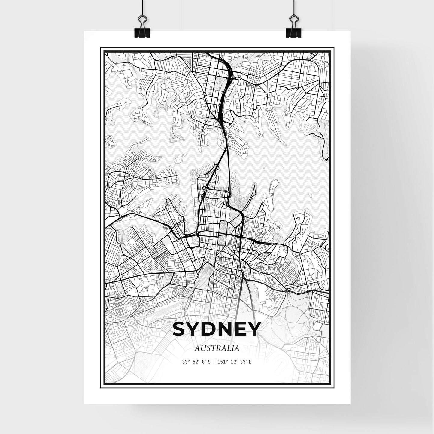 Sydney Australia - Premium City Map Poster