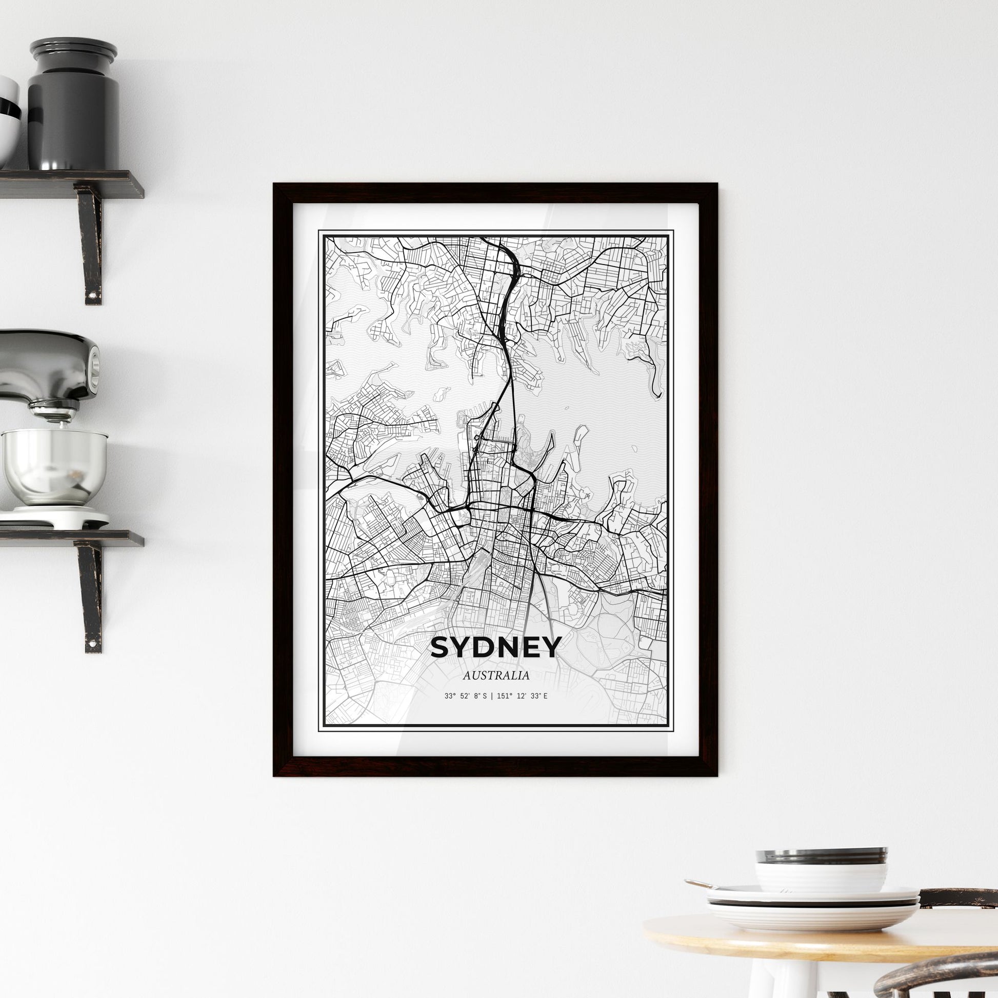 Sydney Australia - Minimal City Map