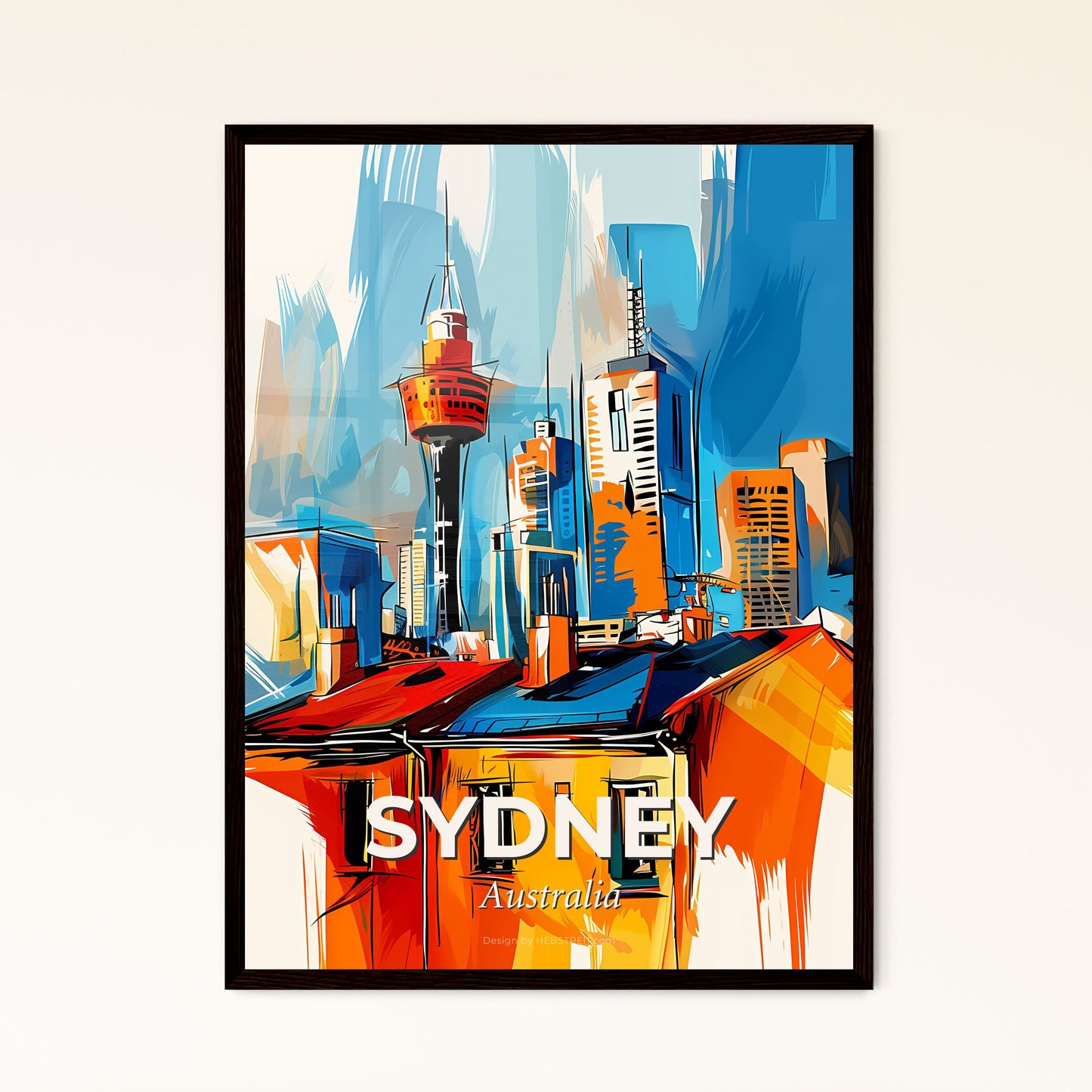 Vibrant Sydney, Australia - A Painting Of A City