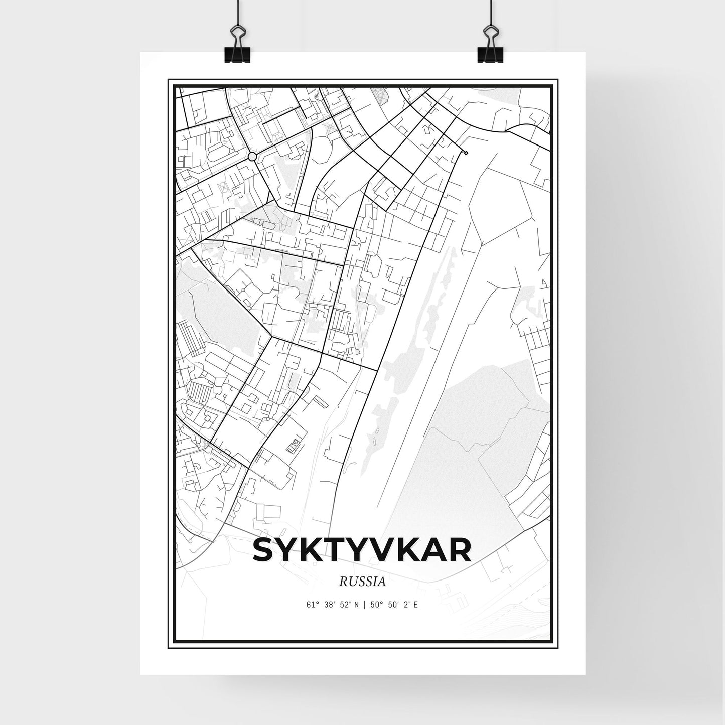 Syktyvkar Russia - Premium City Map Poster