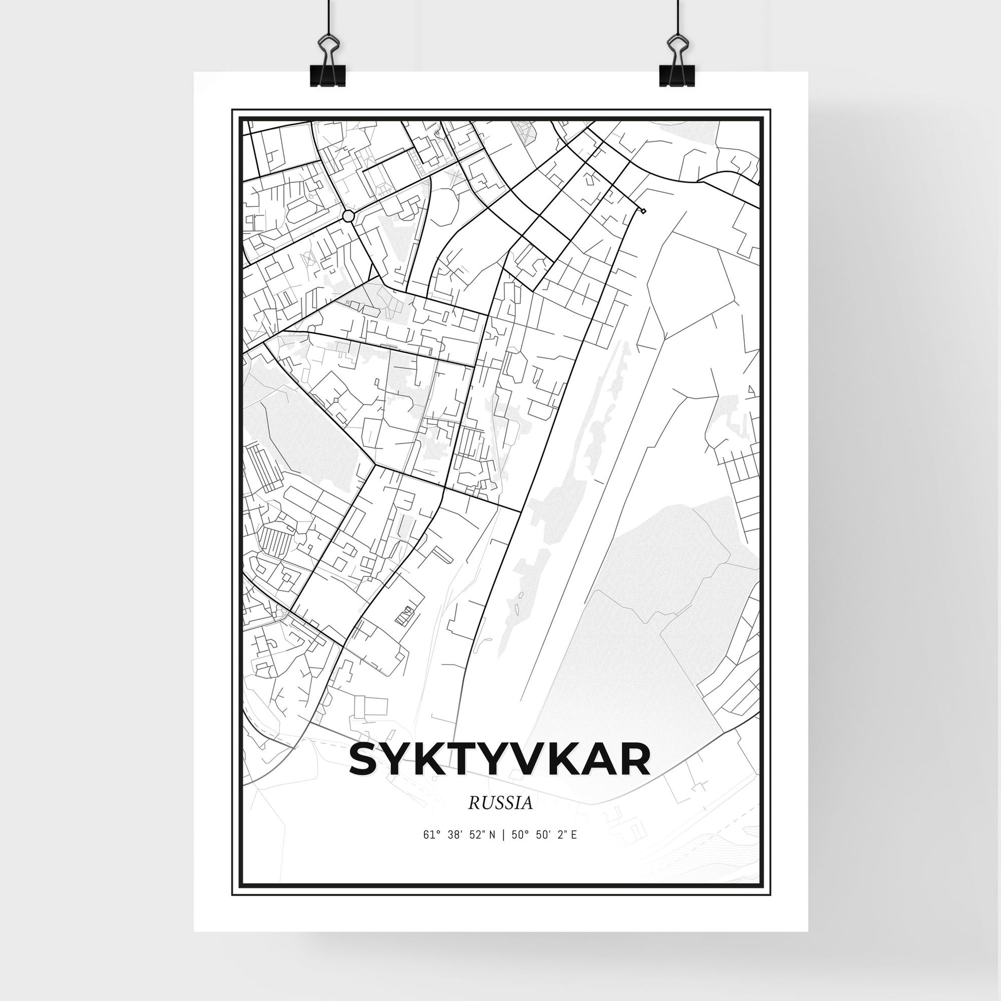 Syktyvkar Russia - Premium City Map Poster
