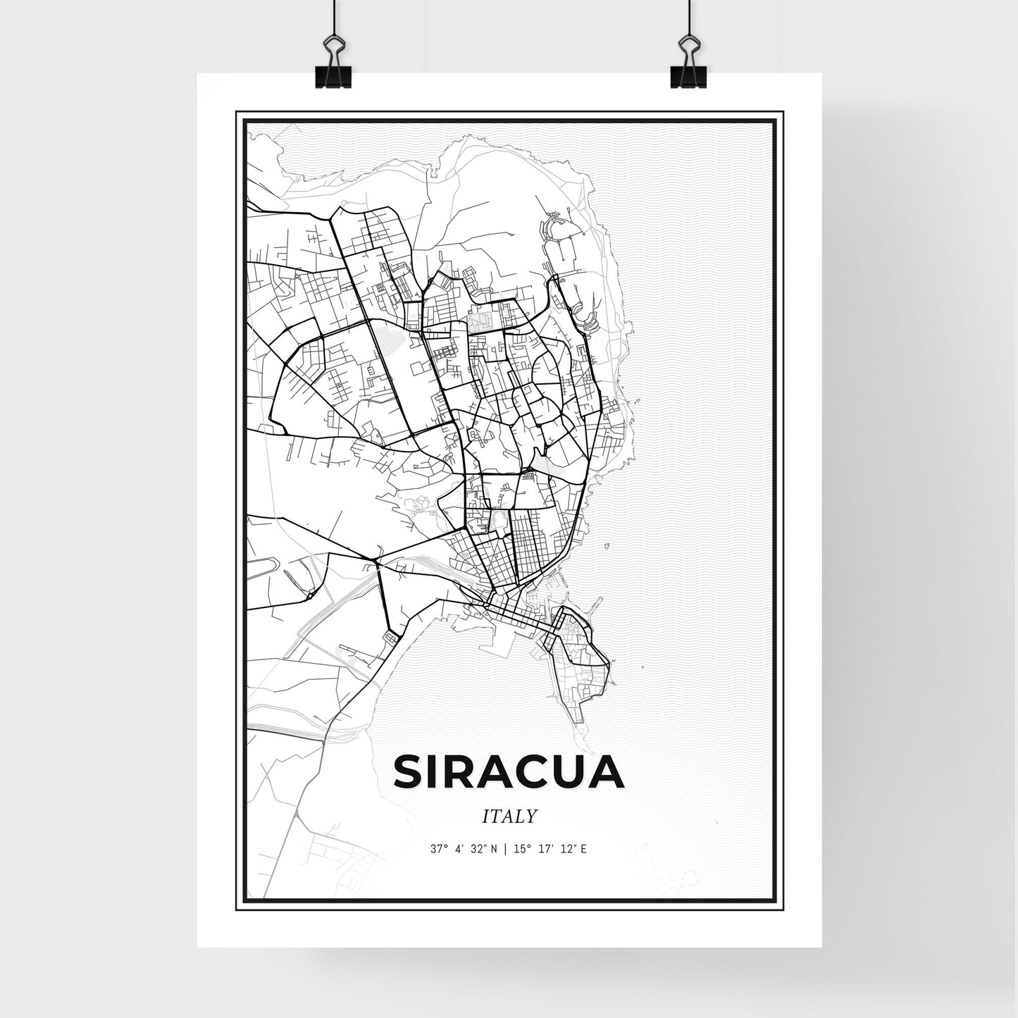 Syracuse Italy - Premium City Map Poster