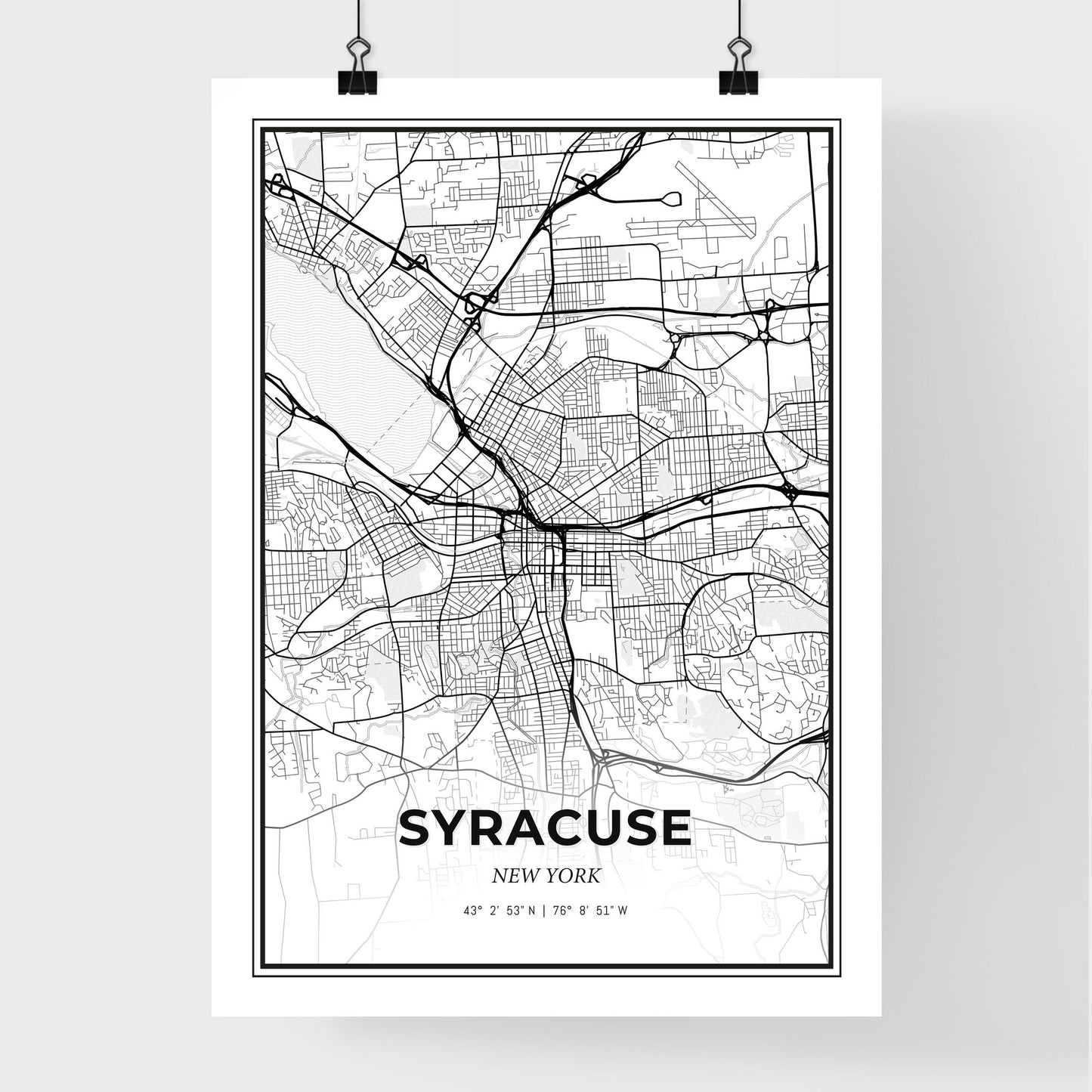 Syracuse New York - Premium City Map Poster