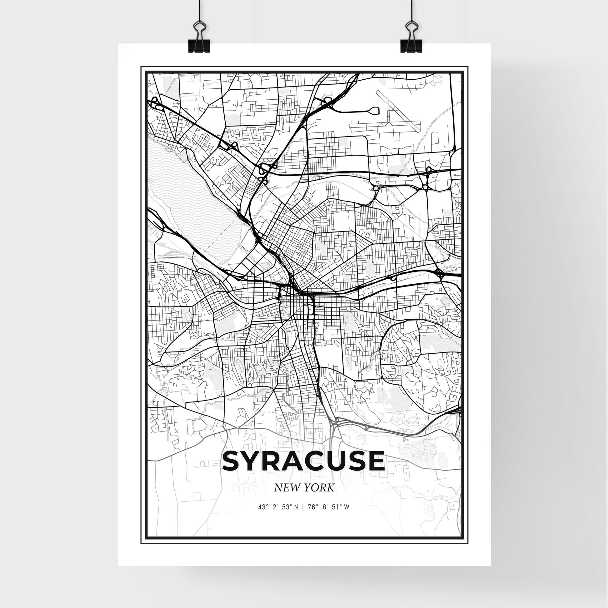 Syracuse New York - Premium City Map Poster