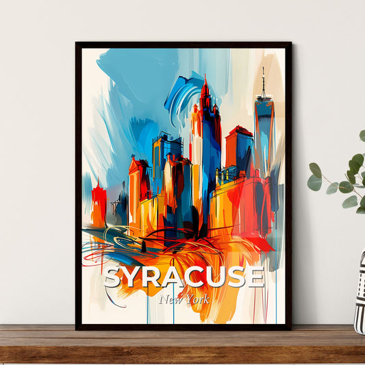 Vibrant Syracuse, New York - A Painting Of A City