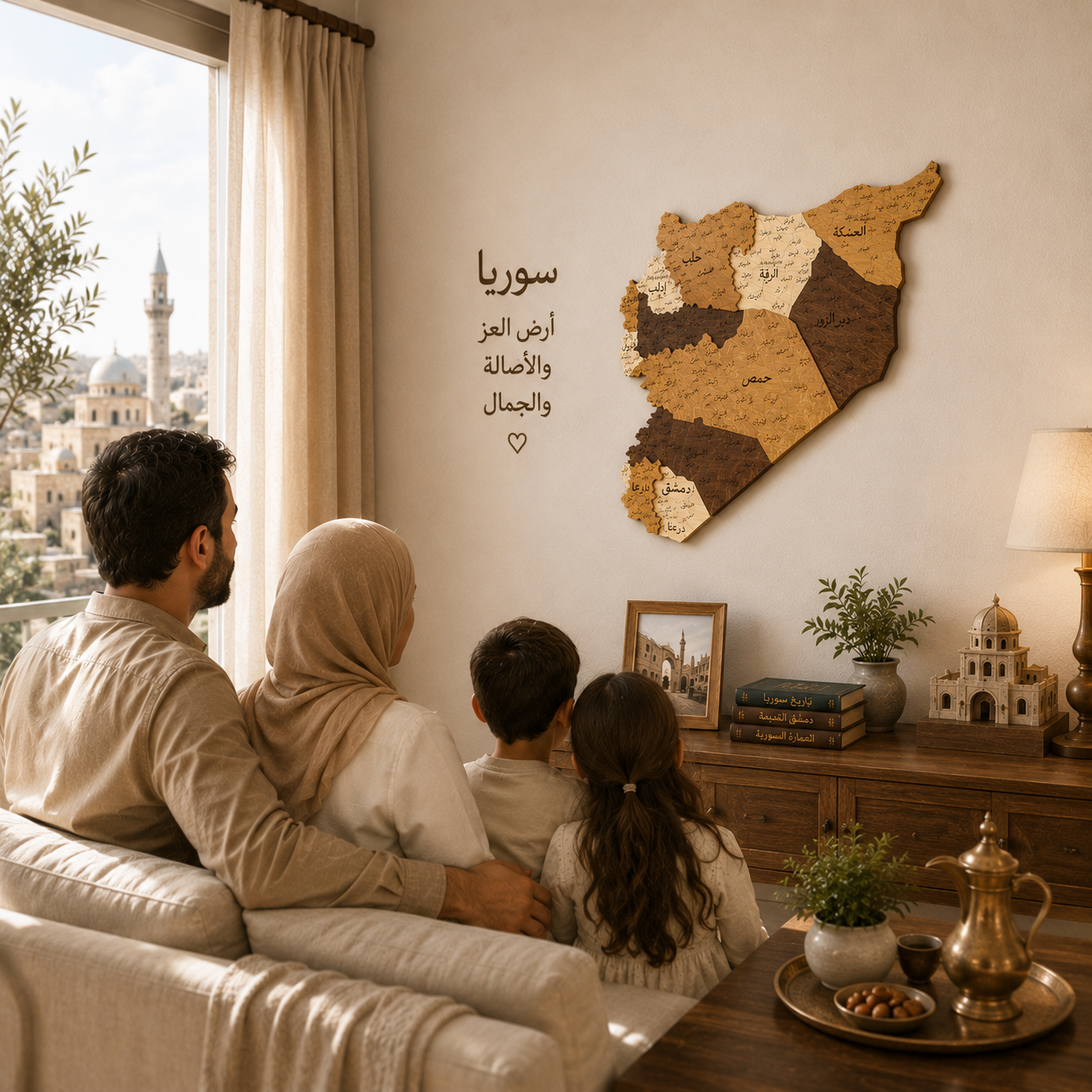 Wooden Map of Syria – Unique Wall Art for Home & Office