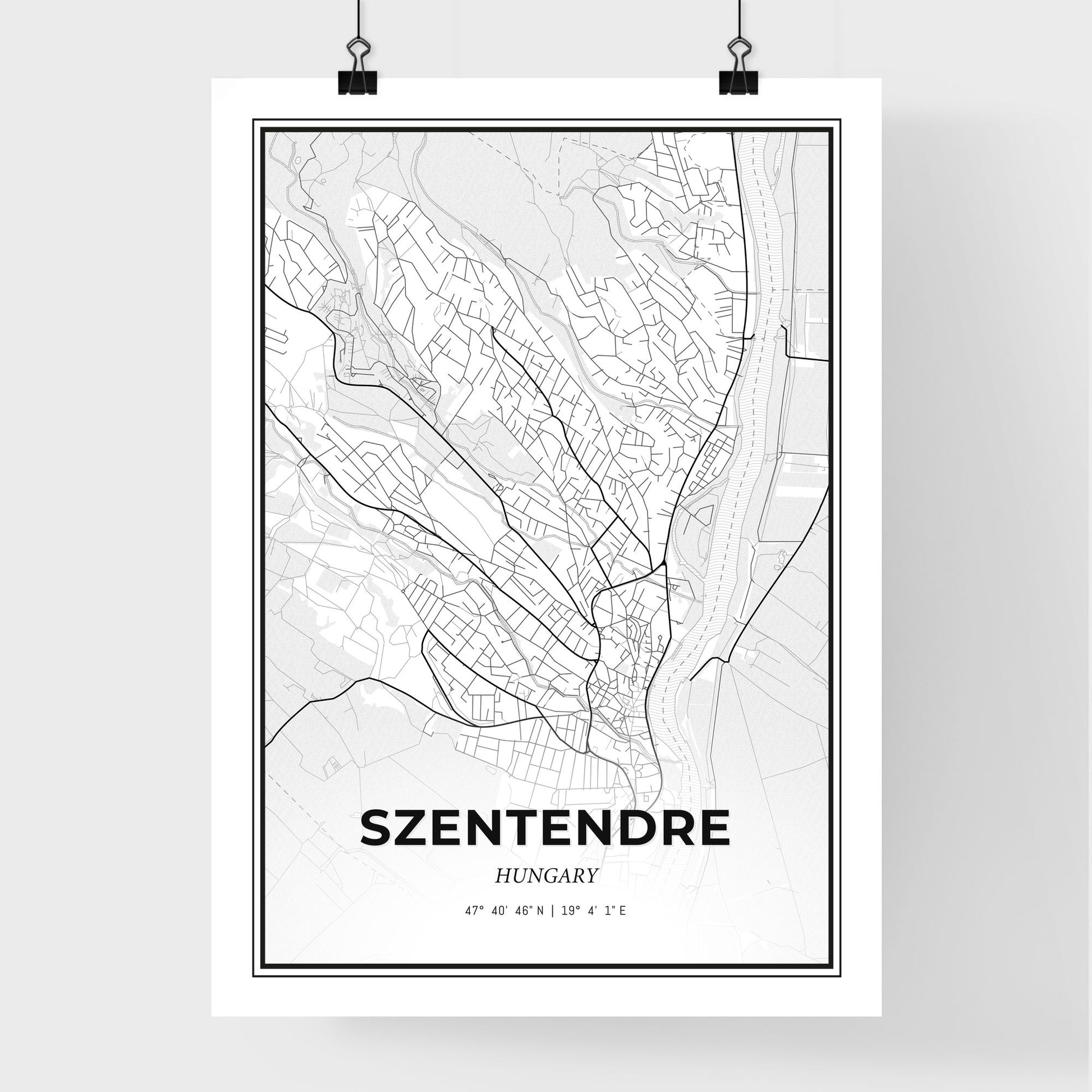 Szentendre Hungary - Premium City Map Poster