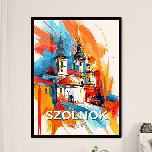 Vibrant Szolnok, Hungary - A Painting Of A Building