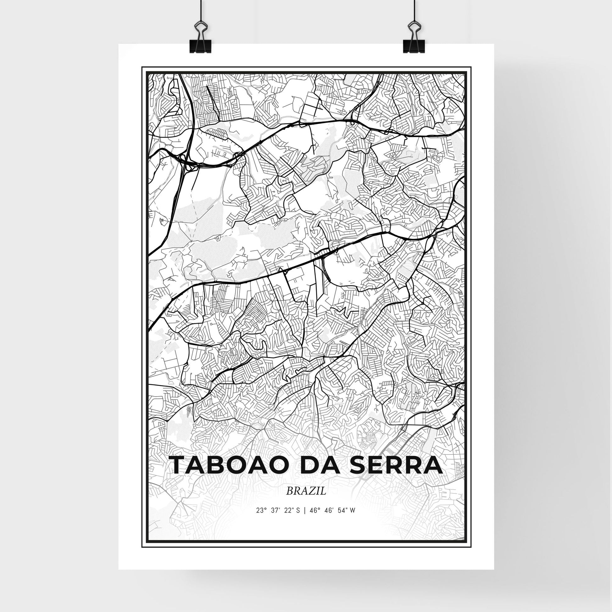 Taboao da Serra Brazil - Premium City Map Poster