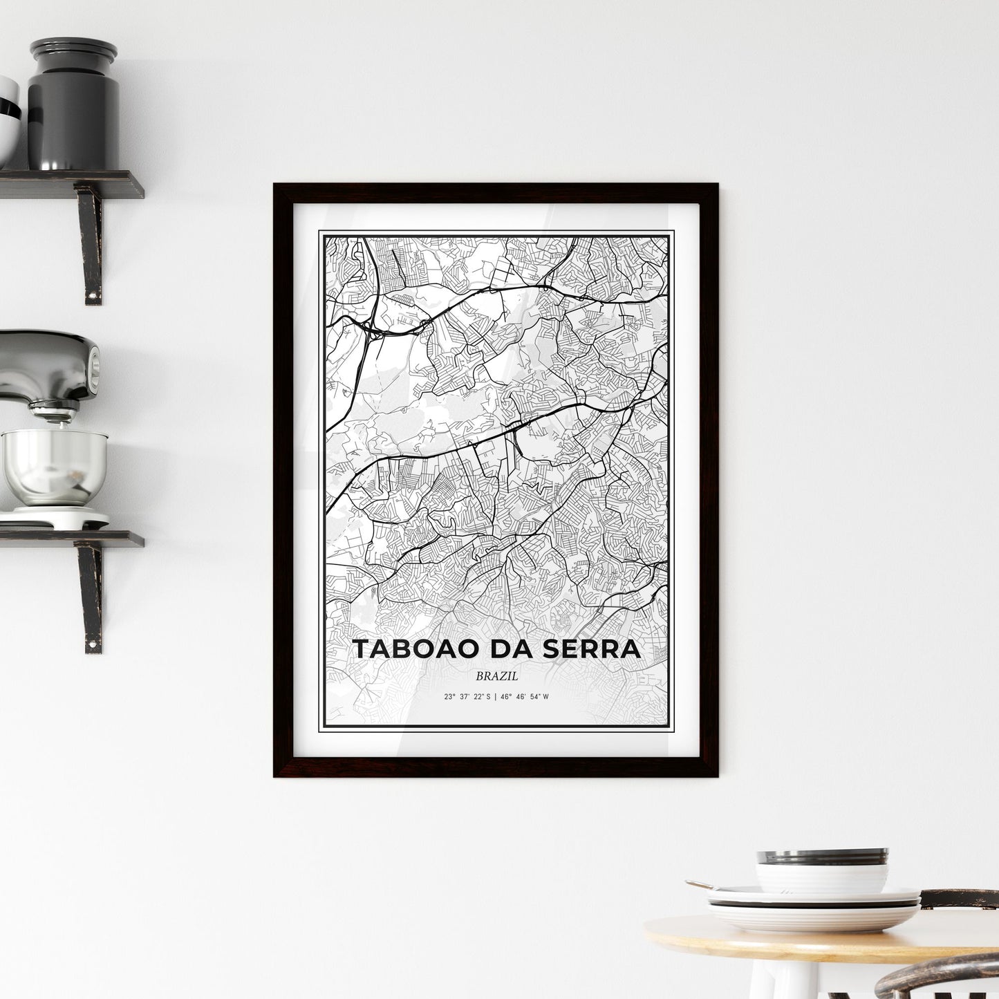 Taboao da Serra Brazil - Minimal City Map