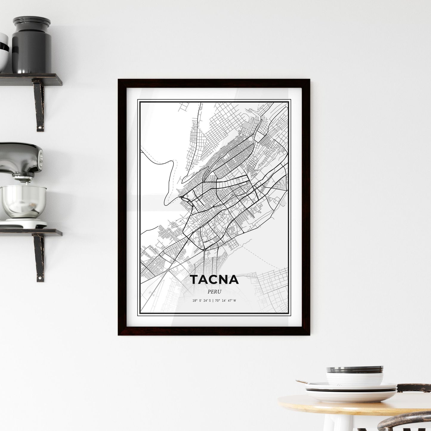 Tacna Peru - Minimal City Map