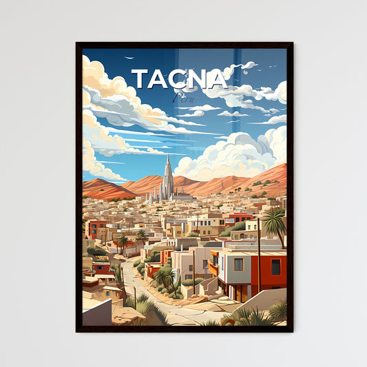 Tacna Peru City Skyline with Tall Tower Painting, Vibrant Artwork Default Title