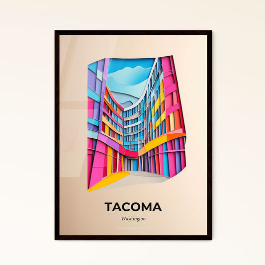 Vivid Tacoma, Washington - a colorful building with a sky background